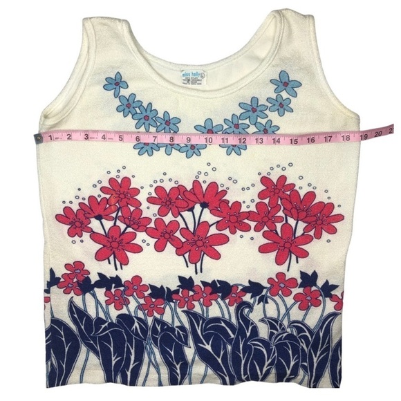 Vintage Floral Tank Top Women’s Sz L - Picture 5 of 6